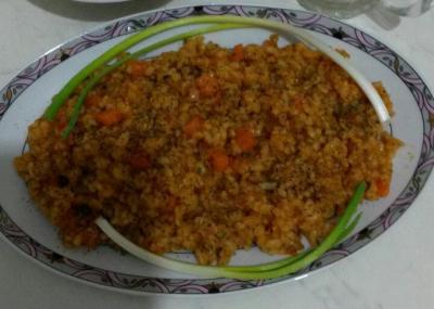 SEBZELİ BULGUR PİLAVI